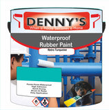 Denny's Waterpoof Paint For Ponds Colour- Retro Turquoise - Waterproof Fish-Safe Leakstop