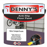 Denny's Floor Paint For Grip Coating Colour- Retro Twilight Purple - Anti-Slip Hardwearing Safe