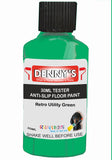 Denny's Floor Paint For Grip Coating Colour- Retro Utility Green - Anti-Slip Hardwearing Safe
