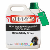 Denny's Stain Paint For Decking Colour- Retro Utility Green - Anti-Slip Weatherproof Nourish