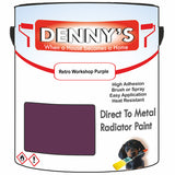 Denny's High Temp Paint For Grilles Colour- Retro Workshop Purple - Heatproof Rustguard Durable