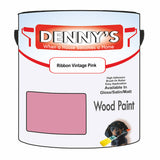 Denny's Wood Paint For Dressers Colour- Ribbon Vintage Pink - Scratchproof Easy-Clean Refresh