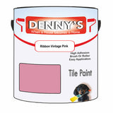 Denny's Tile Paint For Bathroom Tile Colour- Ribbon Vintage Pink - Moistureproof Easy-Clean Makeover