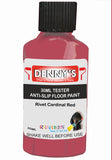 Denny's Floor Paint For Grip Coating Colour- Rivet Cardinal Red - Anti-Slip Hardwearing Safe