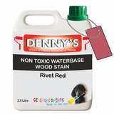 Denny's Stain Paint For Decking Colour- Rivet Red - Anti-Slip Weatherproof Nourish