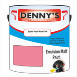 Denny's Emulsion Paint For Walls Colour- Ballet Petal Rose Pink - Matte Wipe-Clean Durable Coverage