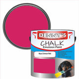 Denny's Chalk Paint For Walls Colour- Rose Crimson Red - Matte Wipe-Clean Coverage