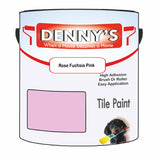Denny's Tile Paint For Commercial Areas Colour- Rose Fuchsia Pink - High-Traffic Durable Easy-Clean