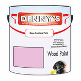 Denny's Wood Paint For Doors Colour- Rose Fuchsia Pink - Scuffproof Weatherproof Smooth
