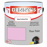 Denny's Floor Paint For Sheds Colour- Rose Fuchsia Pink - Durable Anti-Slip Weatherproof