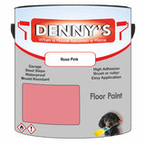 Denny's Floor Paint For Garages Colour- Rose Pink - Oilproof Tyre-Tough Hardwearing