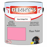 Denny's Floor Paint For Sheds Colour- Rose Vintage Pink - Durable Anti-Slip Weatherproof