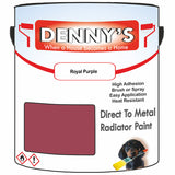 Denny's High Temp Paint For Stoves Colour- Royal Purple - Heatproof Soot-Resistant Durable