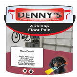 Denny's Floor Paint For Grip Coating Colour- Royal Purple - Anti-Slip Hardwearing Safe
