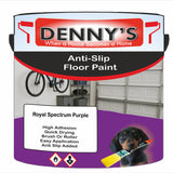 Denny's Floor Paint For Grip Coating Colour- Royal Spectrum Purple - Anti-Slip Hardwearing Safe