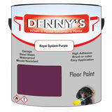 Denny's Floor Paint For Commercial Areas Colour- Royal System Purple - High-Traffic Anti-Slip Hardwearing