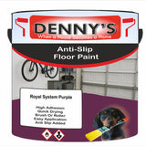 Denny's Floor Paint For Grip Coating Colour- Royal System Purple - Anti-Slip Hardwearing Safe