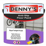Denny's Floor Paint For Grip Coating Colour- Royal Twilight Purple - Anti-Slip Hardwearing Safe