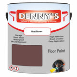 Denny's Floor Paint For Sheds Colour- Rust Brown - Durable Anti-Slip Weatherproof