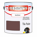 Denny's Tile Paint For Bathroom Tile Colour- Rust Brown - Moistureproof Easy-Clean Makeover