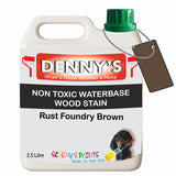 Denny's Stain Paint For Decking Colour- Rust Foundry Brown - Anti-Slip Weatherproof Nourish