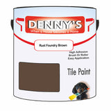 Denny's Tile Paint For Commercial Areas Colour- Rust Foundry Brown - High-Traffic Durable Easy-Clean