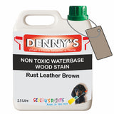 Denny's Stain Paint For Decking Colour- Rust Leather Brown - Anti-Slip Weatherproof Nourish