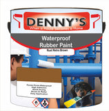 Denny's Waterpoof Paint For Ponds Colour- Rust Retro Brown - Waterproof Fish-Safe Leakstop