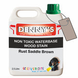 Denny's Stain Paint For Decking Colour- Rust Saddle Brown - Anti-Slip Weatherproof Nourish