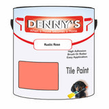 Denny's Tile Paint For Kitchen Tile Colour- Rustic Rose - Wipe-Clean Grease-Resistant Refresh