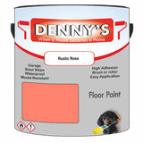 Denny's Floor Paint For Garages Colour- Rustic Rose - Oilproof Tyre-Tough Hardwearing
