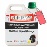Denny's Stain Paint For Decking Colour- Rustline Signal Orange - Anti-Slip Weatherproof Nourish