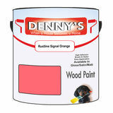 Denny's Wood Paint For Decking Colour- Rustline Signal Orange - Anti-Slip Weatherproof Durable