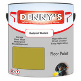 Denny's Floor Paint For Sheds Colour- Rustproof Mustard - Durable Anti-Slip Weatherproof