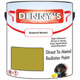 Denny's High Temp Paint For Grilles Colour- Rustproof Mustard - Heatproof Rustguard Durable