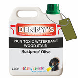 Denny's Stain Paint For Decking Colour- Rustproof Olive - Anti-Slip Weatherproof Nourish