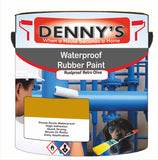 Denny's Waterpoof Paint For Ponds Colour- Rustproof Retro Olive - Waterproof Fish-Safe Leakstop