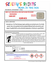 ROVER SABBIA GREY Spray or Brush Paint For Classic ROVER Model 3500/SD1 Restore my Old ROVER