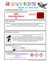 Skoda Yeti Cervena Corrida/Corrida Rot Lf3K Health and safety instructions for use