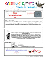 Skoda Octavia Seda Patina/Patina Grau R700 Health and safety instructions for use