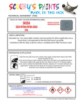 Skoda Superb Seda Patina/Patina Grau R700 Health and safety instructions for use