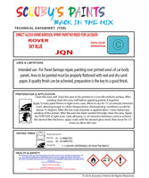 SKY BLUE Aerosol Spray Paint Code JQN Classic Rover Model Maestro Automotive Restorative Paint Vehicle Touch-Up Rover JQN Paint Car Restoration DIY Auto Painting Classic Car Refinishing High-Quality Spray Paint Automotive Finish Vehicle Restoration Supplies Custom Car Paint Auto Body Paint Aerosol Can Automotive Refinishing Paint for Classic Cars