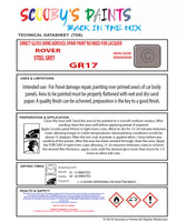 STEEL GREY Aerosol Spray Paint Code GR17 Classic ROVER Model A60 Cambridge Automotive Restorative Paint Vehicle Touch-Up ROVER GR17 Paint Car Restoration DIY Auto Painting Classic Car Refinishing High-Quality Spray Paint Automotive Finish Vehicle Restoration Supplies Custom Car Paint Auto Body Paint Aerosol Can Automotive Refinishing Paint for Classic Cars