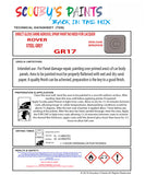 STEEL GREY Aerosol Spray Paint Code GR17 Classic ROVER Model A60 Cambridge Automotive Restorative Paint Vehicle Touch-Up ROVER GR17 Paint Car Restoration DIY Auto Painting Classic Car Refinishing High-Quality Spray Paint Automotive Finish Vehicle Restoration Supplies Custom Car Paint Auto Body Paint Aerosol Can Automotive Refinishing Paint for Classic Cars