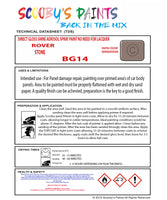 STONE Aerosol Spray Paint Code BG14 Classic ROVER Model A60 Cambridge Automotive Restorative Paint Vehicle Touch-Up ROVER BG14 Paint Car Restoration DIY Auto Painting Classic Car Refinishing High-Quality Spray Paint Automotive Finish Vehicle Restoration Supplies Custom Car Paint Auto Body Paint Aerosol Can Automotive Refinishing Paint for Classic Cars