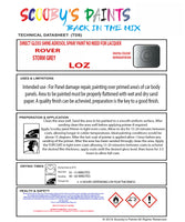 ROVER STORM GREY Spray or Brush Paint For Classic ROVER Model 400 Tourer Restore my Old ROVER