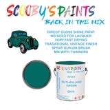 Triumph Herald GN19 Vintage Classic Car Paint for restoration Green Original Cellulose Paint used, Perfect Mix for SUTHERLAND GREEN