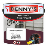 Denny's Floor Paint For Grip Coating Colour- Saddle Earth Brown - Anti-Slip Hardwearing Safe
