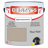 Denny's Floor Paint For Sheds Colour- Saddle Industrial Brown - Durable Anti-Slip Weatherproof