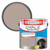 Denny's Chalk Paint For Walls Colour- Saddle Toffee Biscuit Brown - Matte Wipe-Clean Coverage